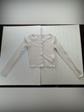 Cotton On women’s white button up long sleeve top